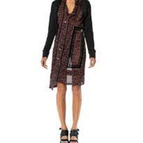 Junya Watanabe Comme des Garcons Floral Sheer Layer Panel Apron Dress Y2K - Picture 1 of 14